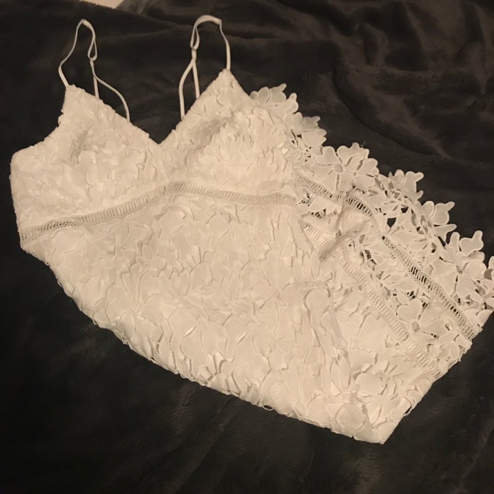 ASTRD White Crochet Dress